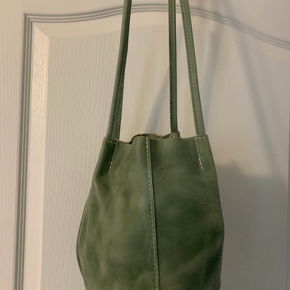 Portland Leather Sage Green Tote